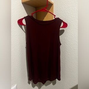 a new day Burgundy Tank Top